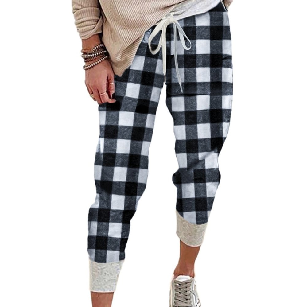 Buffalo Check Plaid Lounge Sweat Pants